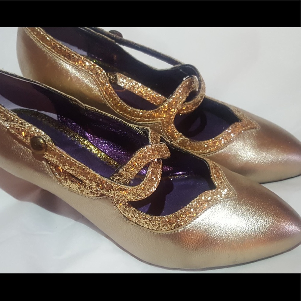 Poetic License gold Dorothys dream shoes glitter Low Heel EU38 US 7